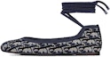Buy (W) 디올 자수 네이비 블루 발레 플랫 슈즈 (Dior Poem Embroidered Navy Blue Ballet Flats) KCB690VOB_S56B