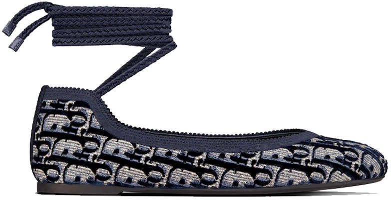 (W) 디올 자수 네이비 블루 발레 플랫 슈즈 (Dior Poem Embroidered Navy Blue Ballet Flats) KCB690VOB_S56B Order (W) 디올 자수 네이비 블루 발레 플랫 슈즈 (Dior Poem Embroidered Navy Blue Ballet Flats) KCB690VOB_S56B