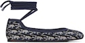 Order (W) 디올 자수 네이비 블루 발레 플랫 슈즈 (Dior Poem Embroidered Navy Blue Ballet Flats) KCB690VOB_S56B
