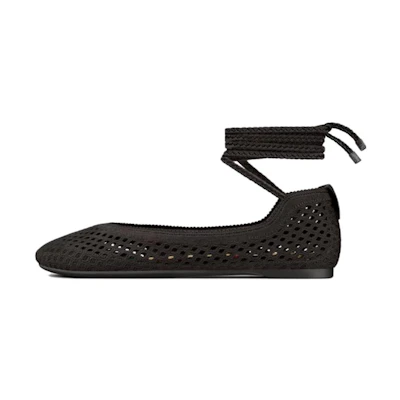 (W) Dior Poème Lace-Up Flat 'Dark Brown'