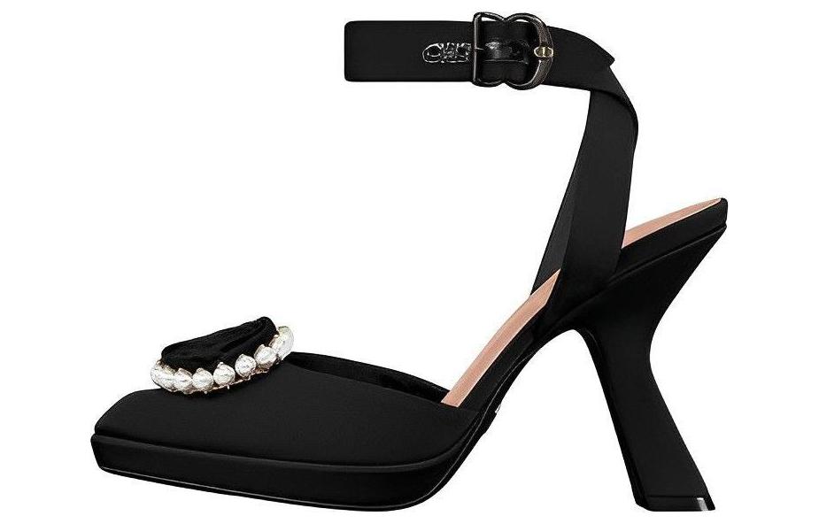 (Women) Dior Pointed-Toe Buckle Stiletto 'Black' KCV126GGN_S55X