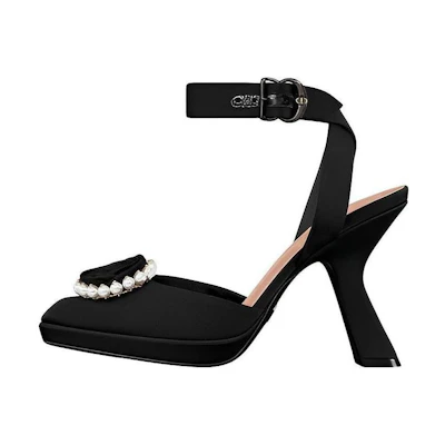 (W) Dior Pointed-Toe Buckle Stiletto 'Black'