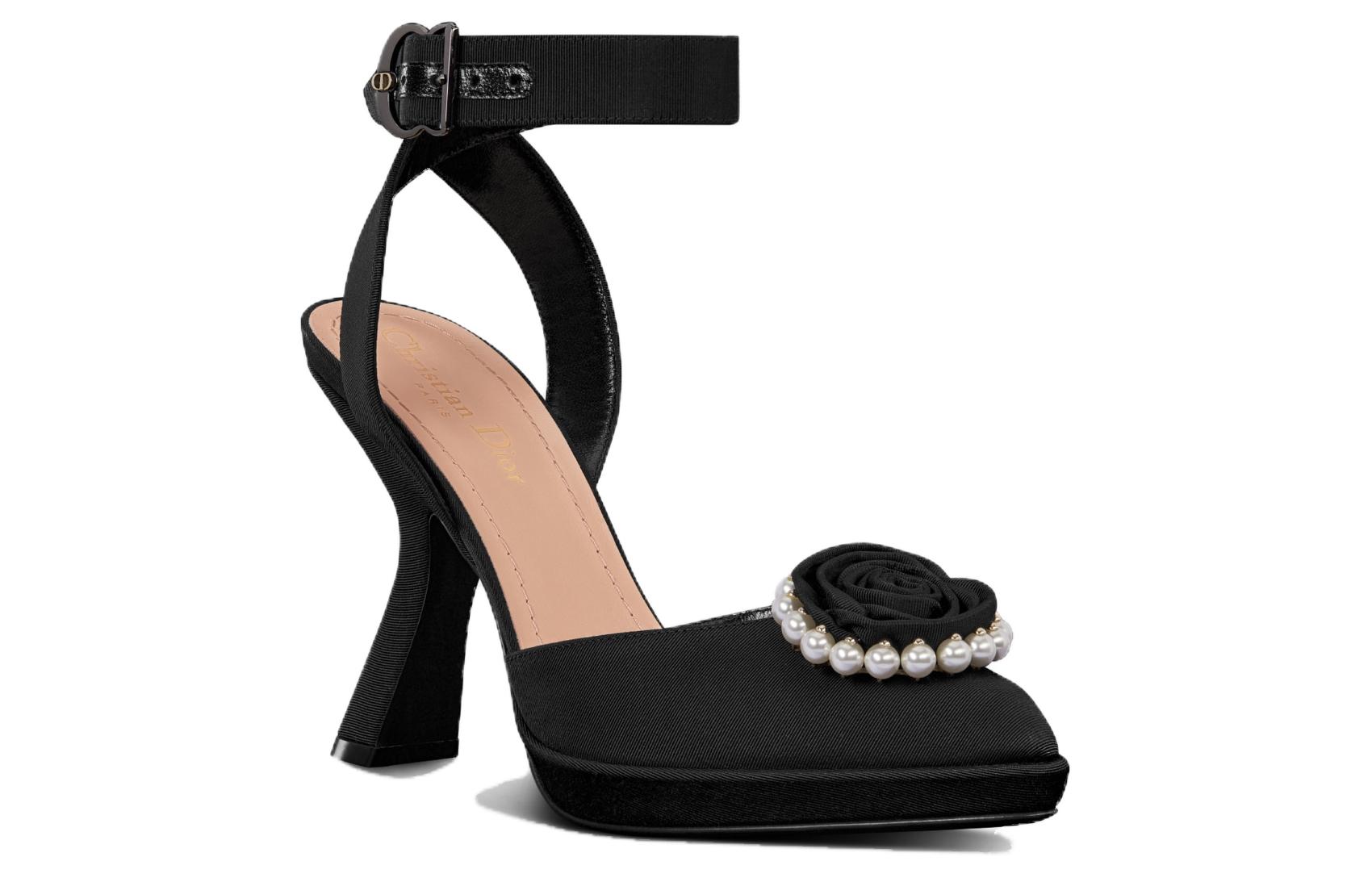 Shop (Women) Dior Pointed-Toe Buckle Stiletto 'Black' KCV126GGN_S55X