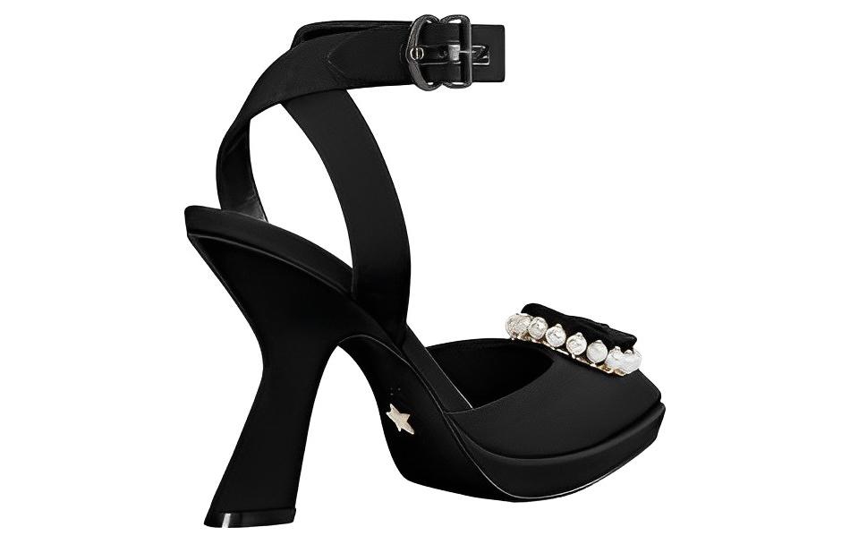 Purchase (Women) Dior Pointed-Toe Buckle Stiletto 'Black' KCV126GGN_S55X
