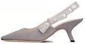 Buy (W) Dior Tacón Stiletto Sin Cordones de Algodón Punta Fina 'Gris' KCP866EFR_S23G