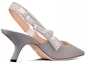 Shop (W) Dior Kasut Stiletto Tanpa Tali Kapas 'Kelabu' KCP866EFR_S23G