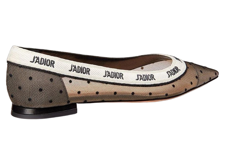 Shop (W) Dior 尖头平底鞋「黑色网眼」 KCB552PCE_S15X