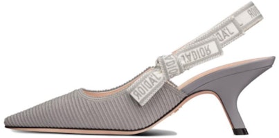 (Women) Dior Pointed-Toe Cotton Slip-On Stiletto 'Grey' KCP866EFR_S23G (Women) Dior Pointed-Toe Cotton Slip-On Stiletto 'Grey' KCP866EFR_S23G