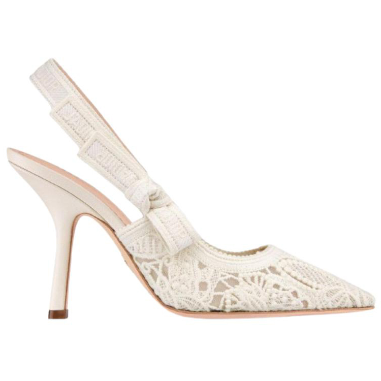 Order (W) Dior Tumit Tinggi Runcing Slingback 'Beige' KCP945BMY_S10W