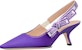 (W) Dior Tumit Tinggi Slingback Hujung Runcing 'Ungu' KCP919SEM_S15V