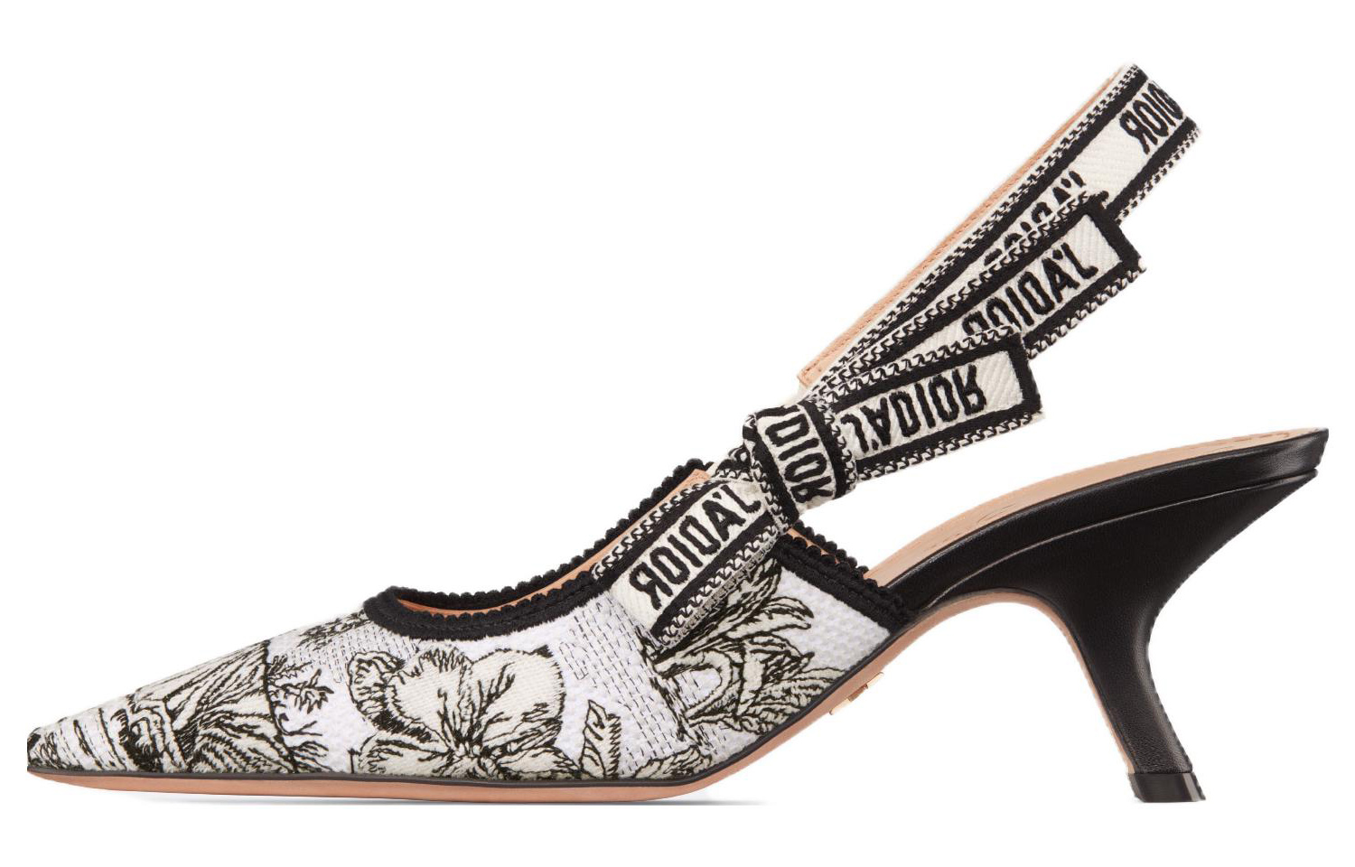 (Women) Dior Pointed Toe Slip-On Stiletto 'Black and White' KCP866VOY_S15W