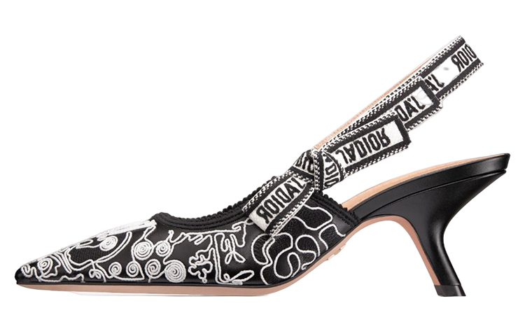 (Women) Dior Pointed Toe Stiletto Mules 'Black and White' KCV024JHC_S17X