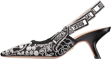 (Women) Dior Pointed Toe Stiletto Mules 'Black and White' KCV024JHC_S17X (Women) Dior Pointed Toe Stiletto Mules 'Black and White' KCV024JHC_S17X