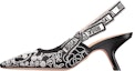 Buy (W) Dior Kasut Runcing Stiletto Mules 'Hitam dan Putih' KCV024JHC_S17X