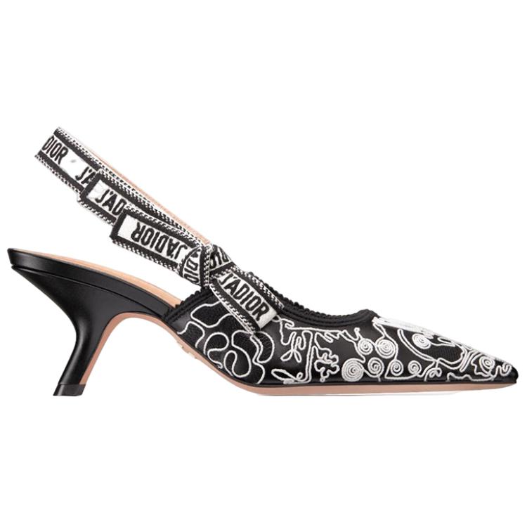Order (Women) Dior Pointed Toe Stiletto Mules 'Black and White' KCV024JHC_S17X