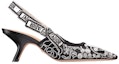 Order (W) Dior Kasut Runcing Stiletto Mules 'Hitam dan Putih' KCV024JHC_S17X