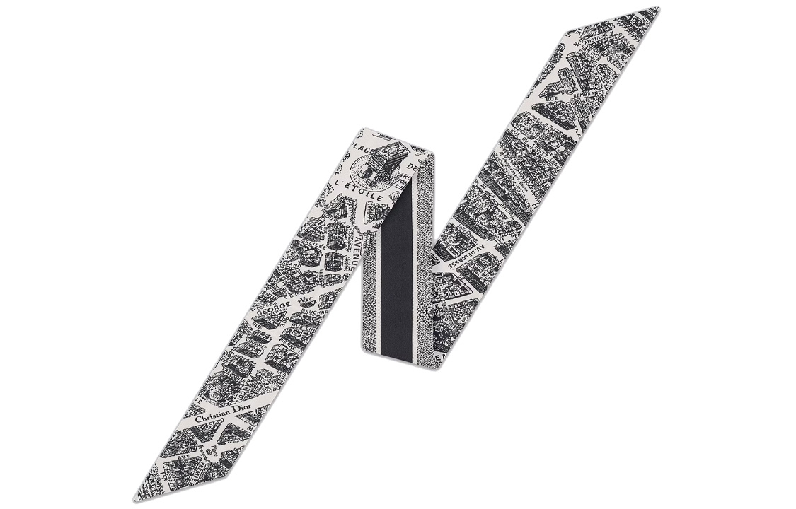 (Women) DIOR Printed Mitzah Silk Scarf Women - White 32PAR106I600-C080