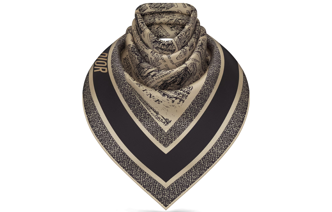 (Women) DIOR Printed Scarf for Women - Multicolor. 32PAR090I600-C107 圖 3