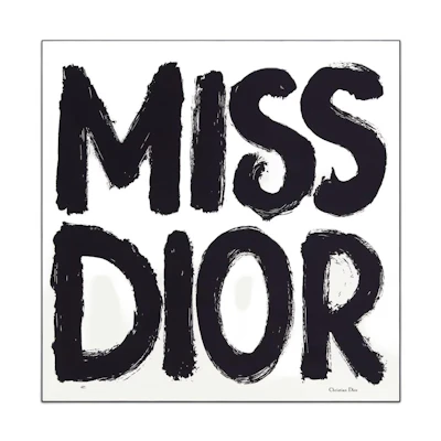 (Women) DIOR Printed Silk Scarf for Women in White. 45MID090I616_C900