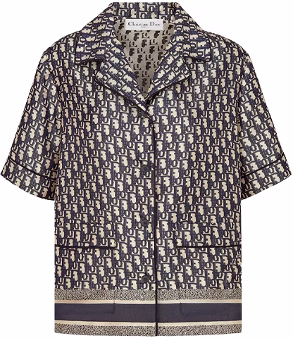 women-dior-printed-silk-twill-short-sleeve-shirt-navy-blue-121-v46-a6608-x5803