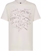 (Women) DIOR Quarter Collection Heart & Letter Graffiti Tee Off-White 053T03AA461-X0200 (Women) DIOR Quarter Collection Heart & Letter Graffiti Tee Off-White 053T03AA461-X0200