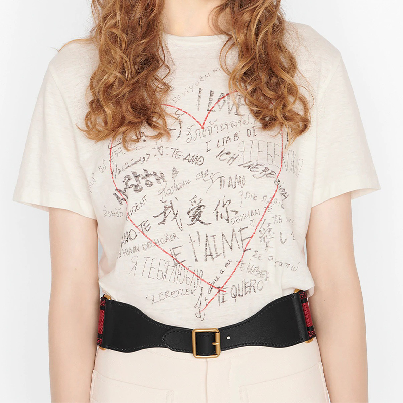 (Women) DIOR Quarter Collection Heart & Letter Graffiti Tee Off-White 053T03AA461-X0200 圖 4