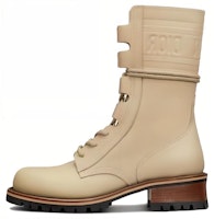(Women) Dior Quest Leather Round Toe Chunky Heel Lace-Up Ankle Boots 'Beige' KDI668VEA_S16T (Women) Dior Quest Leather Round Toe Chunky Heel Lace-Up Ankle Boots 'Beige' KDI668VEA_S16T