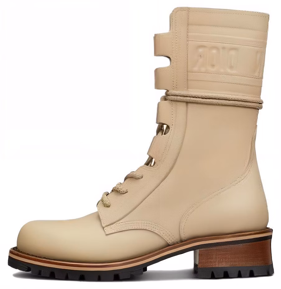 women-dior-quest-leather-round-toe-chunky-heel-lace-up-ankle-boots-beige-kdi-668-vea-s16-t