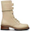Order (W) Bottes à Lacets Dior Quest en Cuir Beige à Talons Chunky et Bout Rond. KDI668VEA_S16T