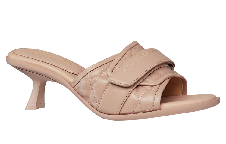 (W) Dior Quilted Plaid Calfskin Sandals 'Nude' 圖 2