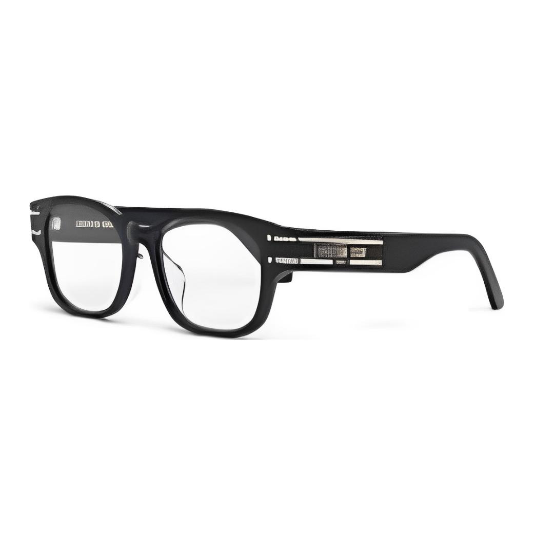 Order (Women) DIOR Rectangle Optical Glasses for Women - Black with Logo Temples. DIORSIGNATUREO S1F 1000