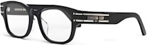 Order (Women) DIOR Rectangle Optical Glasses for Women - Black with Logo Temples. DIORSIGNATUREO S1F 1000