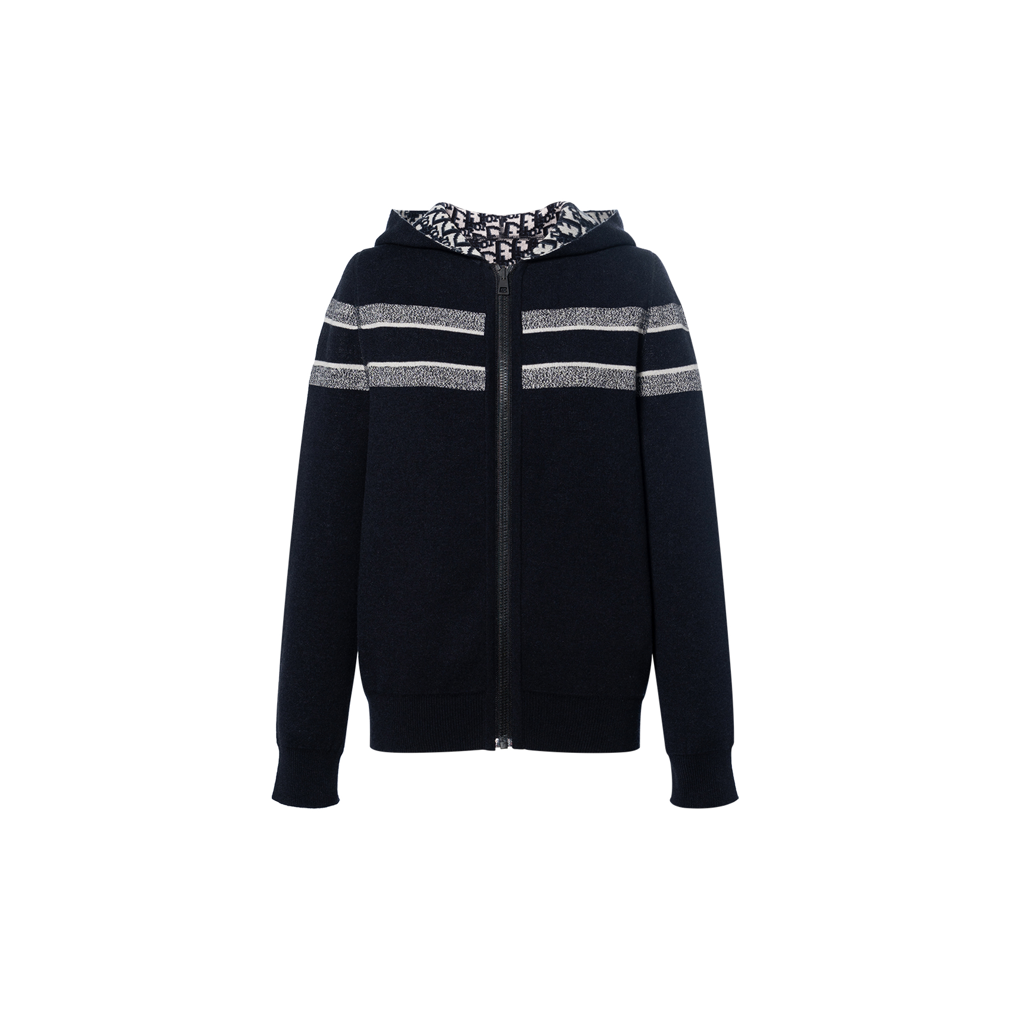 (Women) DIOR Reversible Oblique Print Hoodie Jacket in Navy Blue 054G12AM055-X5820