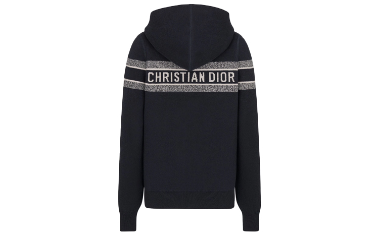 Lookbook (W) DIOR 海軍藍雙面Oblique圖案連帽外套 054G12AM055-X5820