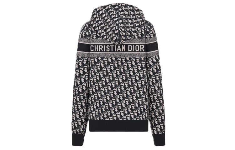 Purchase (W) DIOR 海軍藍雙面Oblique圖案連帽外套 054G12AM055-X5820