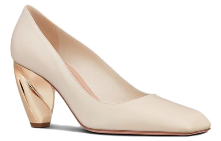 Order (W) Dior Rhodes Kulit Anak Sapi Tumit Tinggi 'Putih' KDP925VEA_S03W