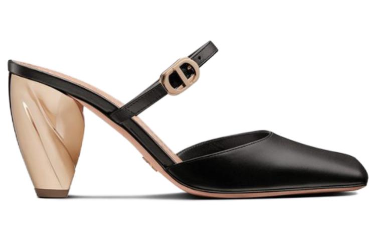 Order (W) Dior Rhodes Slides ''Schwarzes Kalbsleder mit Schnalle'' KDP924VEA_S900