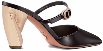 Purchase DIOR迪奧 Rhodes 小牛皮 搭扣圓頭 時尚涼拖 8cm 女款 黑色
