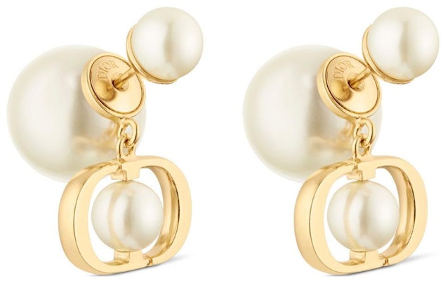 (Women) DIOR Ribales Letter Design Brass Earrings for Women - Gold. POIZON240621875 Lookbook (Women) DIOR Ribales Letter Design Brass Earrings for Women - Gold. POIZON240621875