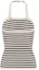 Lookbook (Women) DIOR Riviera FW24 Striped Colorblock Button Knit Vest Women White 444T13AM779-X0853