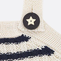 Sizing (W) 迪奧 Riviera FW24 條紋撞色鈕扣針織背心 女款 白色 444T13AM779-X0853