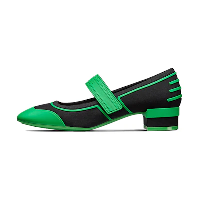 (W) Dior Roller Low Heel 'Black Green Ballet'