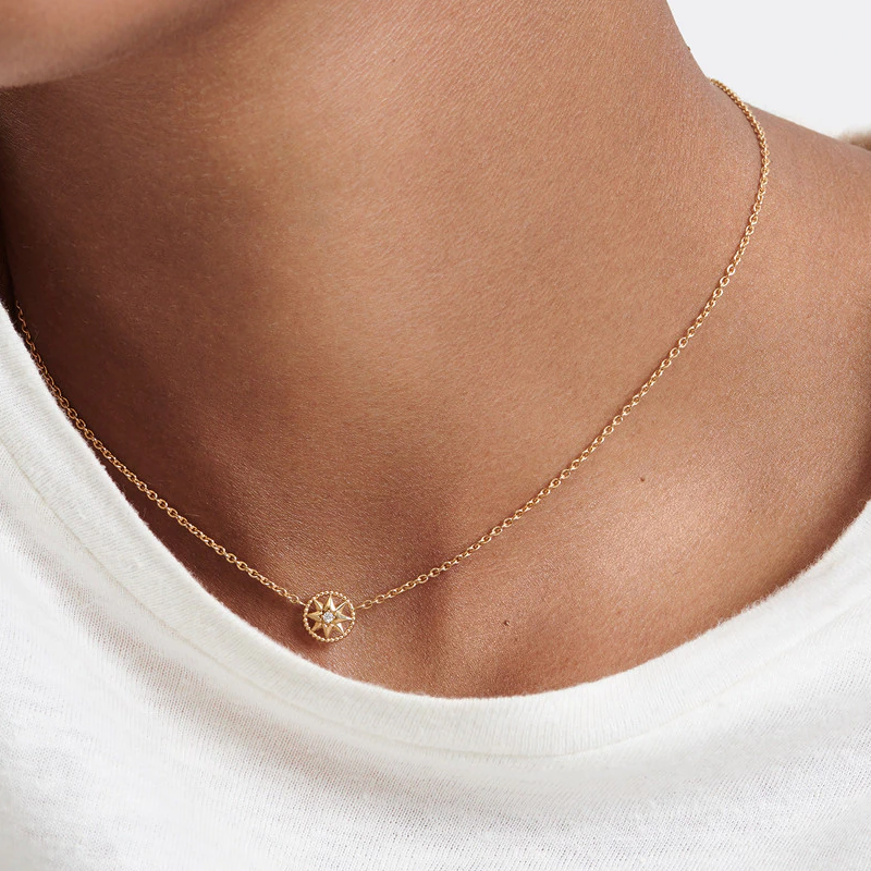 (Women) DIOR Rose des Vents XS Gold Diamond Necklace for Women. JRDV95137-0000 圖 6