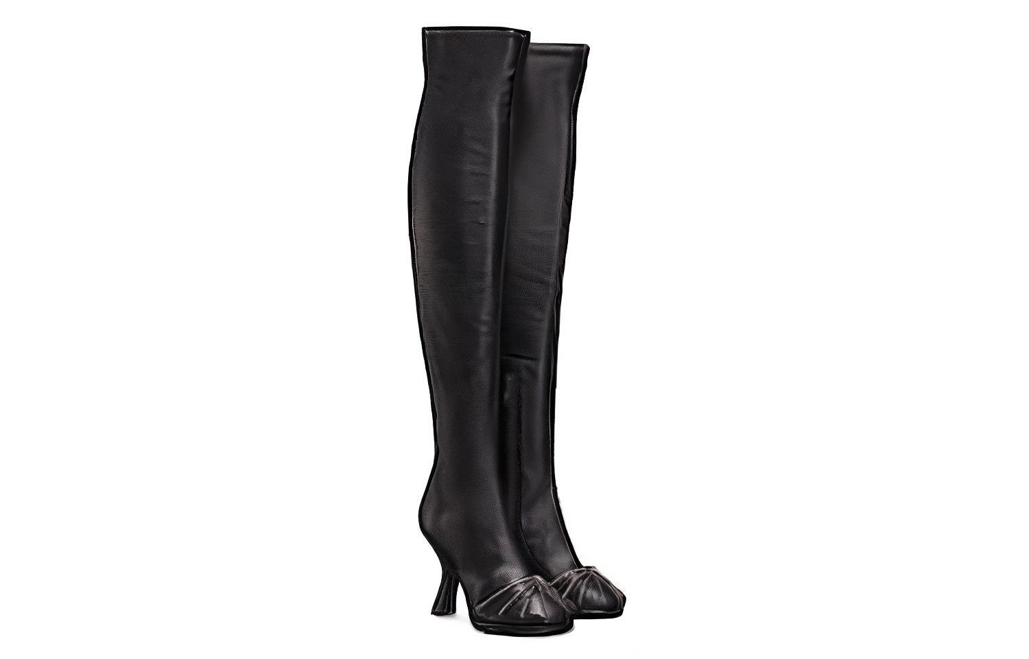 Lookbook (W) Dior Rundzeh Komfort Overknee-Stiefel ''Schwarz'' KDI936SKL_S900