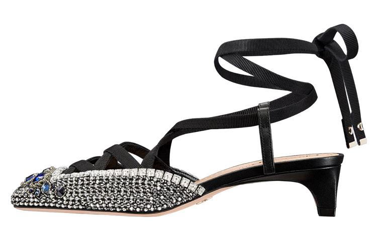 Buy (W) Dior Satin Juwel Blockabsatz 4cm ''Faux Crystal'' KCV054OVE_S68B