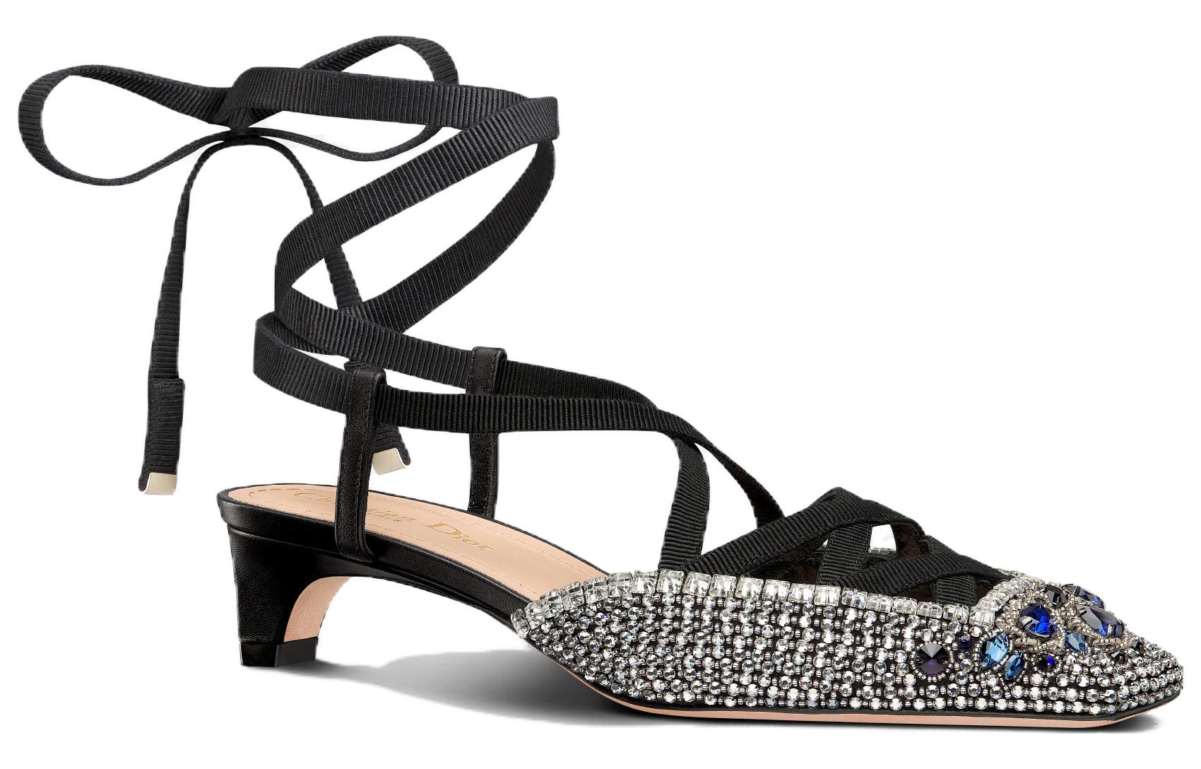 Lookbook (W) Dior Satin Juwel Blockabsatz 4cm ''Faux Crystal'' KCV054OVE_S68B