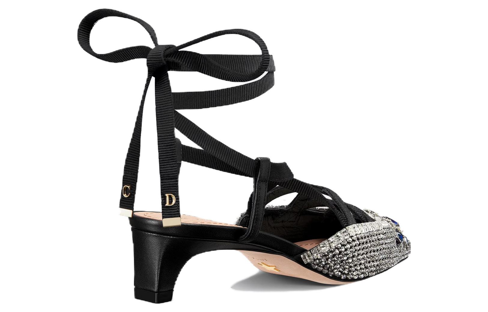 Shop (W) Dior Satin Juwel Blockabsatz 4cm ''Faux Crystal'' KCV054OVE_S68B
