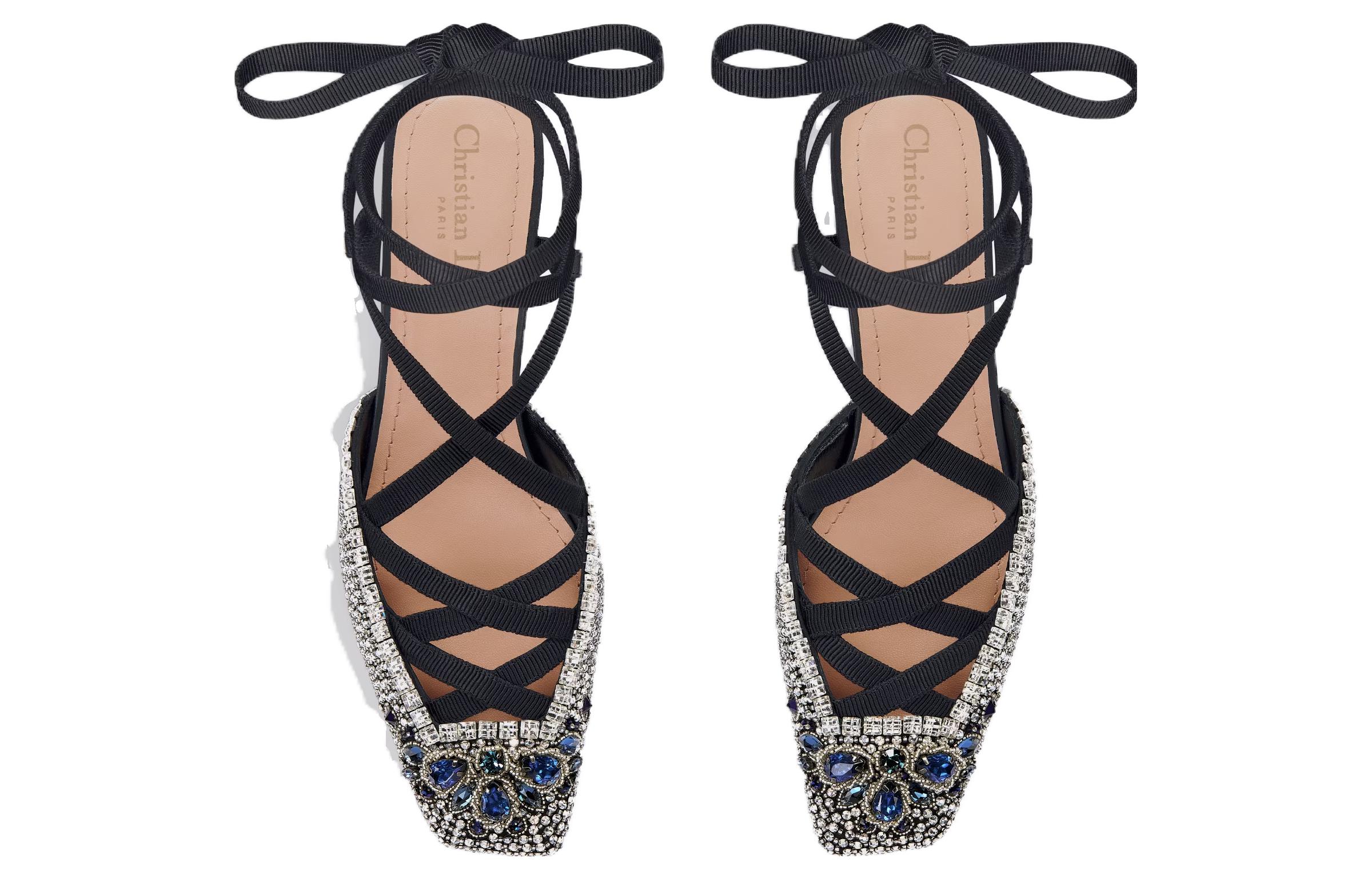 Purchase (W) Dior Satin Juwel Blockabsatz 4cm ''Faux Crystal'' KCV054OVE_S68B