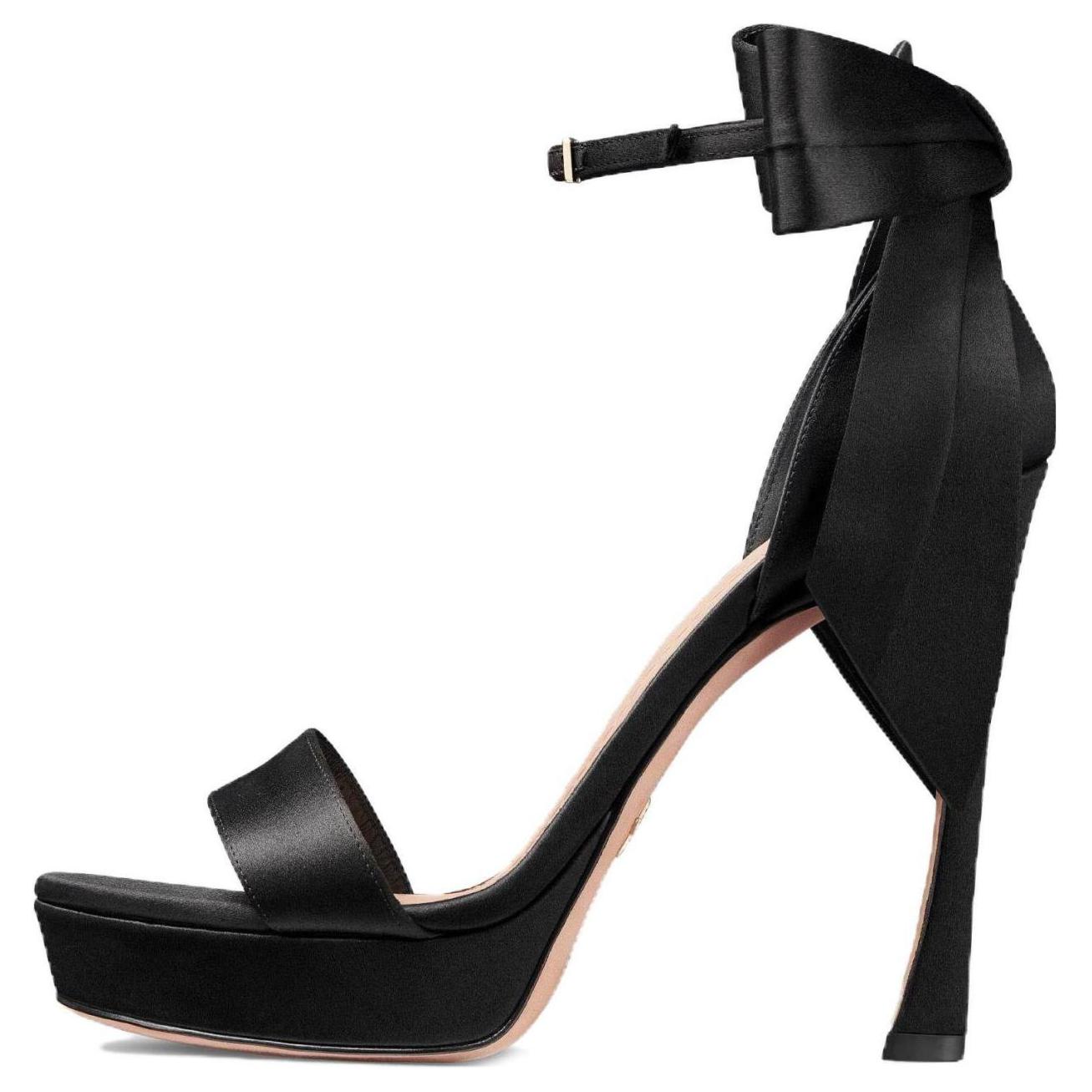 (Women) Dior Satin Black 'Comfortable All-Match Slingback Sandal' KDQ944SAT_S900