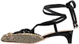 Buy (W) Dior Satin Bertatah Kristal Tumit Tebal 4cm 'Hitam Emas' KCV054OVE_S65P